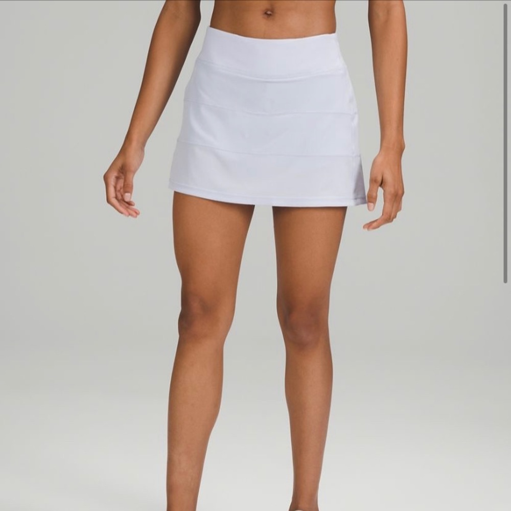 lululemon pace rival skirt (long) in pastel blue